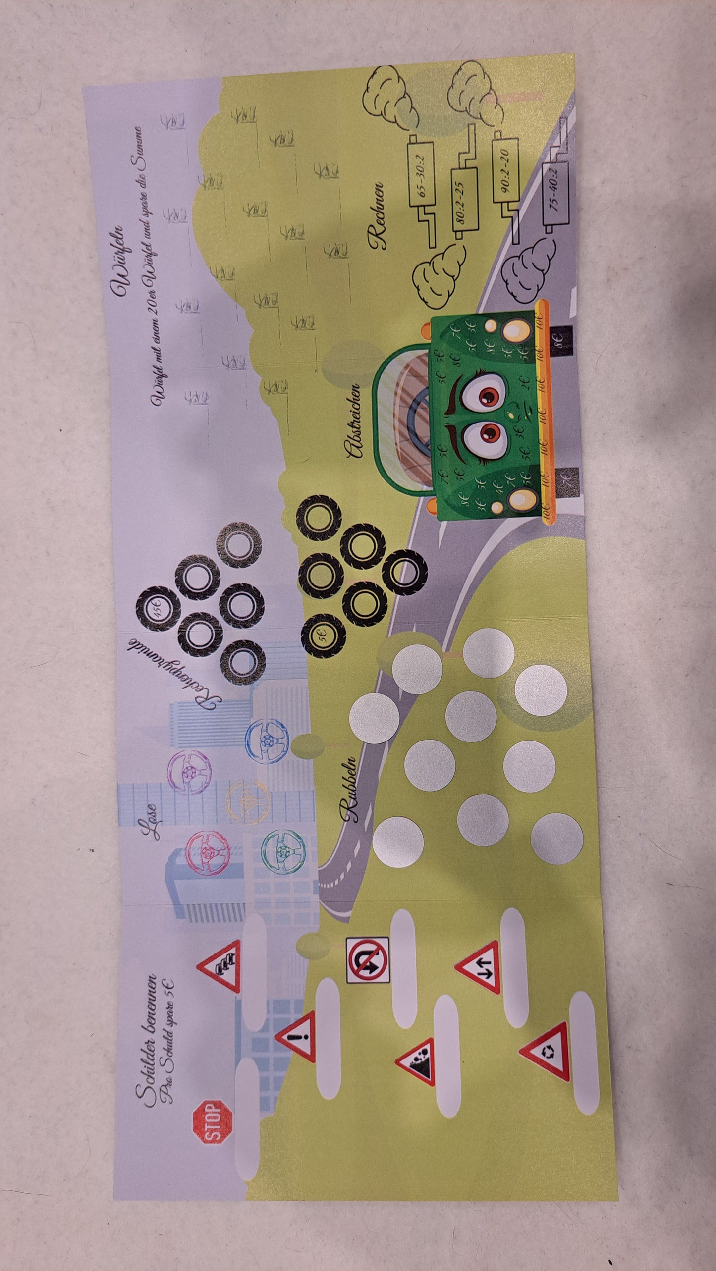 Spare für den Auto Führerschein