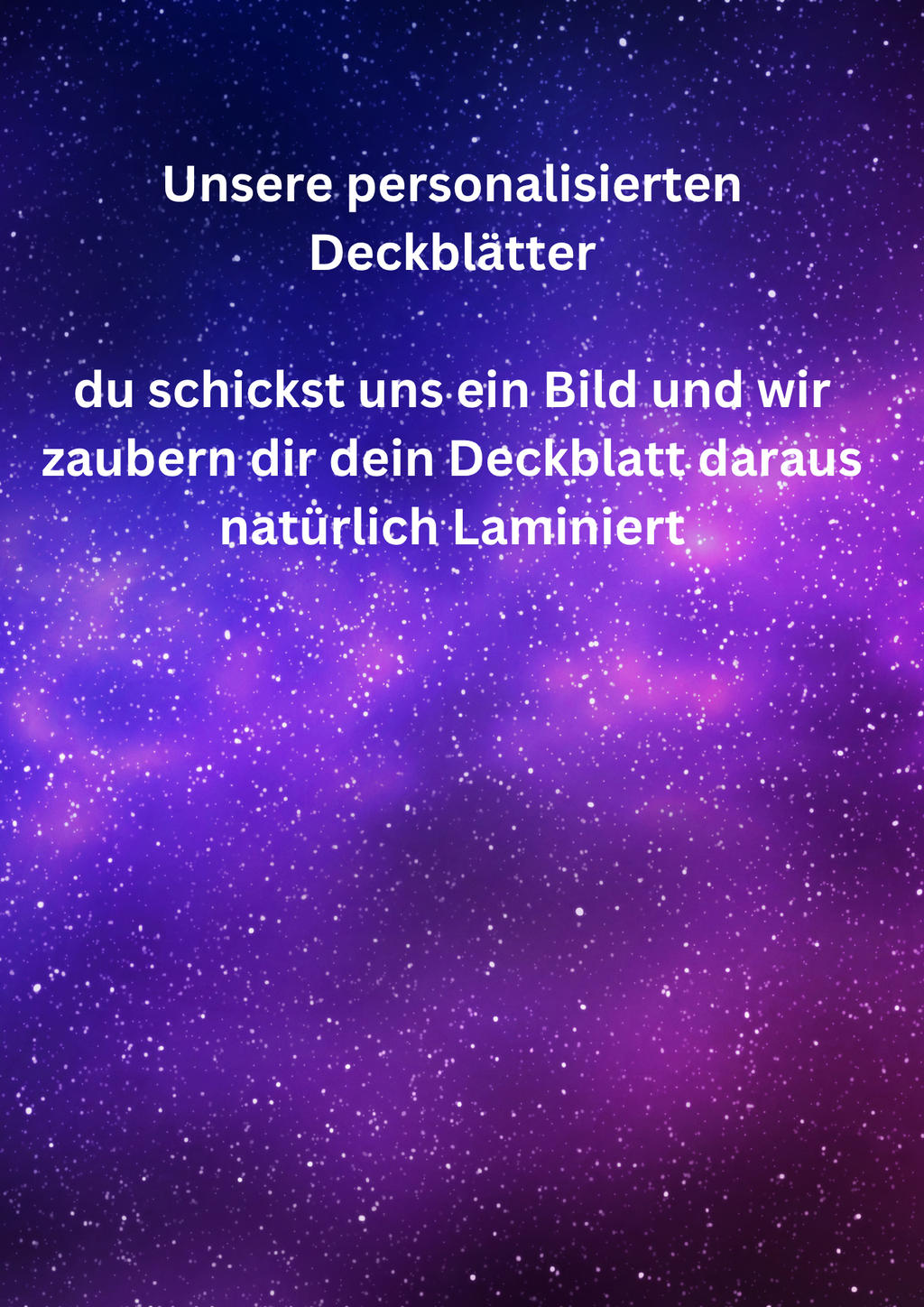 Personalisiertes Deckblatt