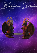 Buchstütze 2 Drachen