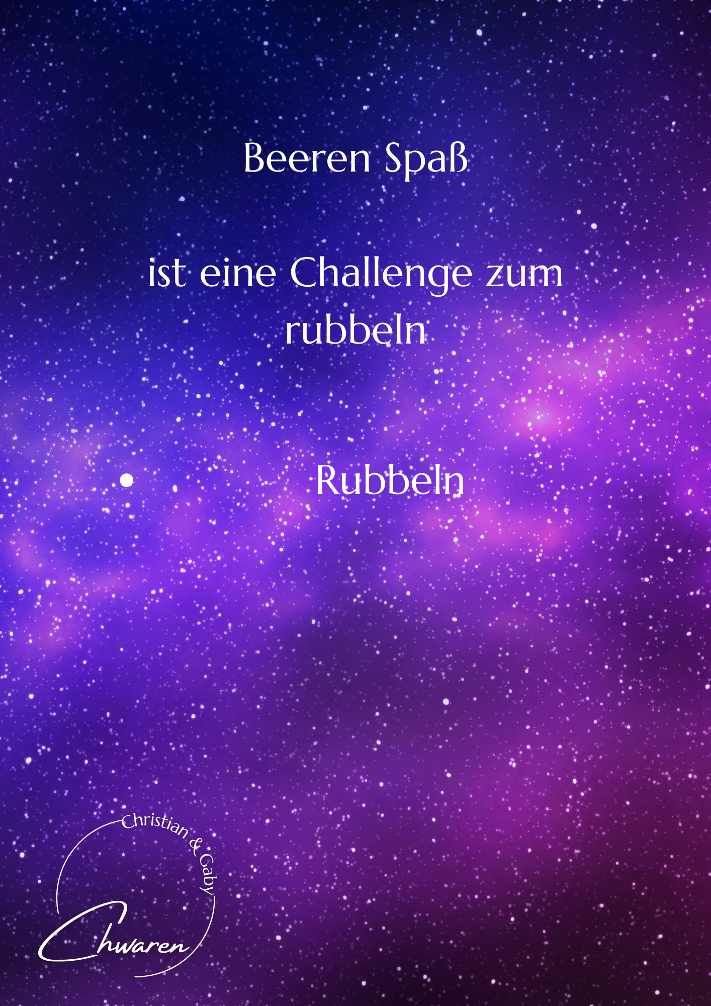 Beerenspaß Kinderchallenge zum Rubbeln