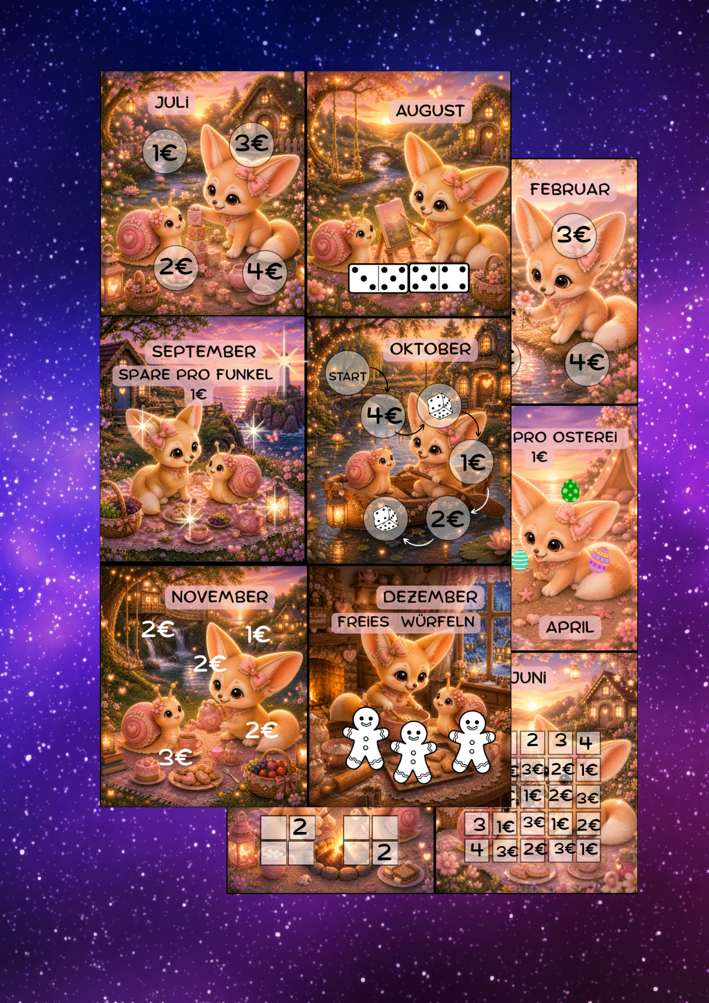 Ein Jahr mit Fuchs und Schnecke Minijahreschallenge
