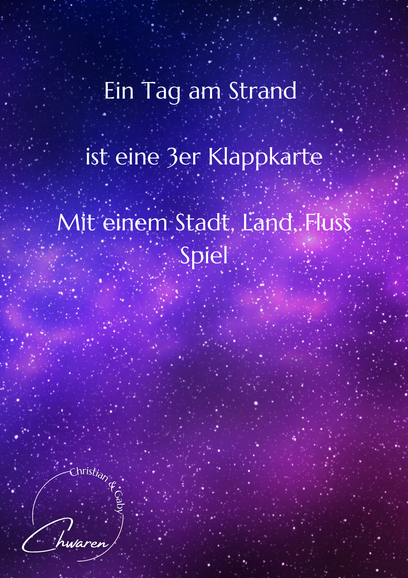 Ein Tag Am Strand 3er Klappkarte