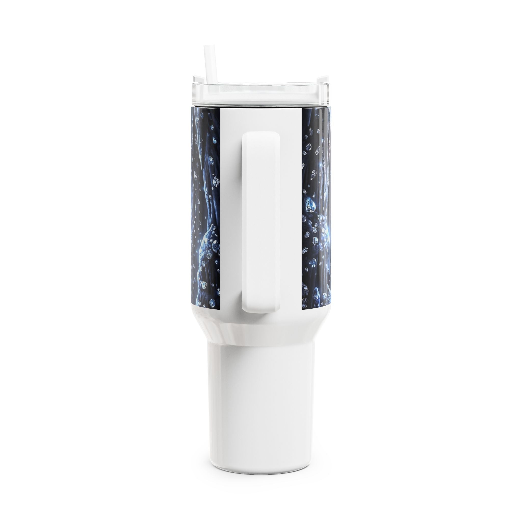 Tumbler 40 oz mit Wolf bei Mondlicht
