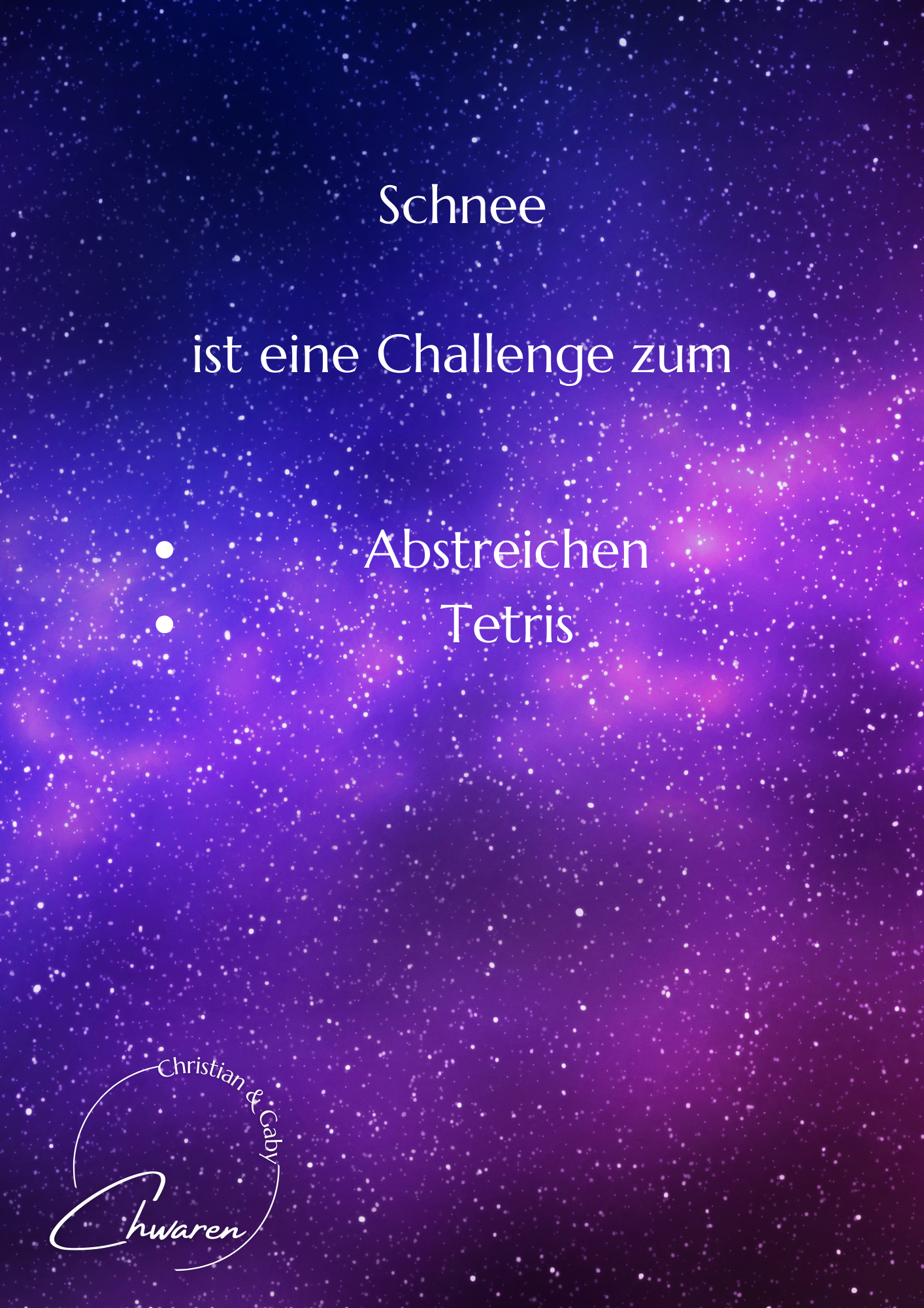 Schnee A6 3er Klappkarte