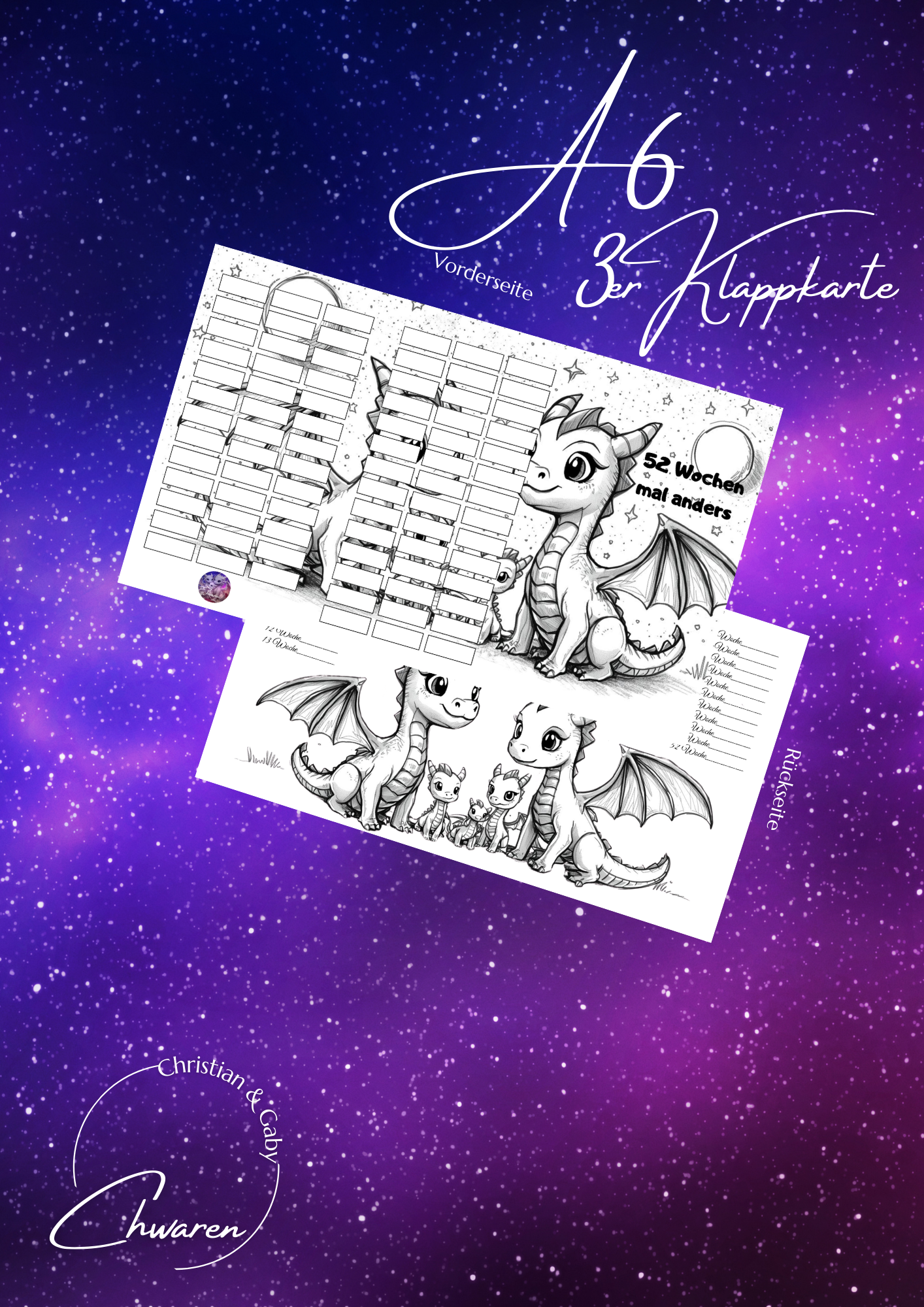 52 Wochen mal anders 3er Klappkarte zum besparen