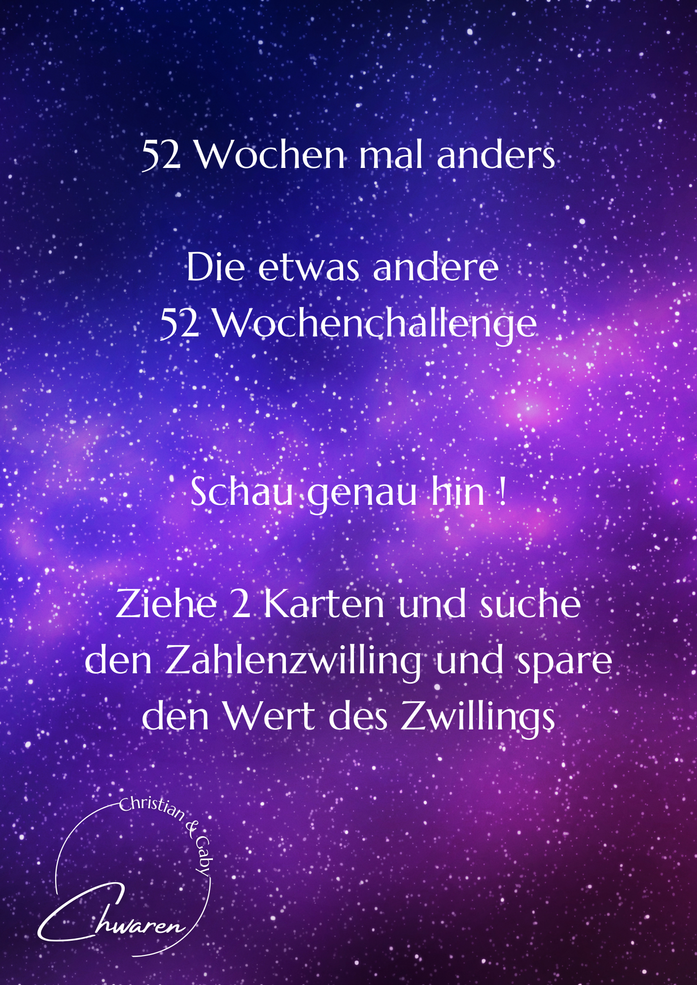 52 Wochen mal anders 3er Klappkarte zum besparen