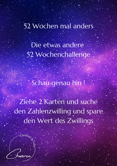 52 Wochen mal anders 3er Klappkarte zum besparen