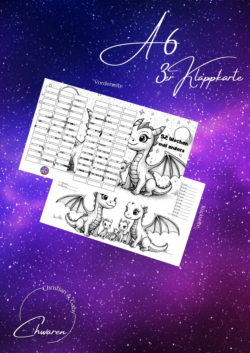 52 Wochen mal anders 3er Klappkarte zum besparen