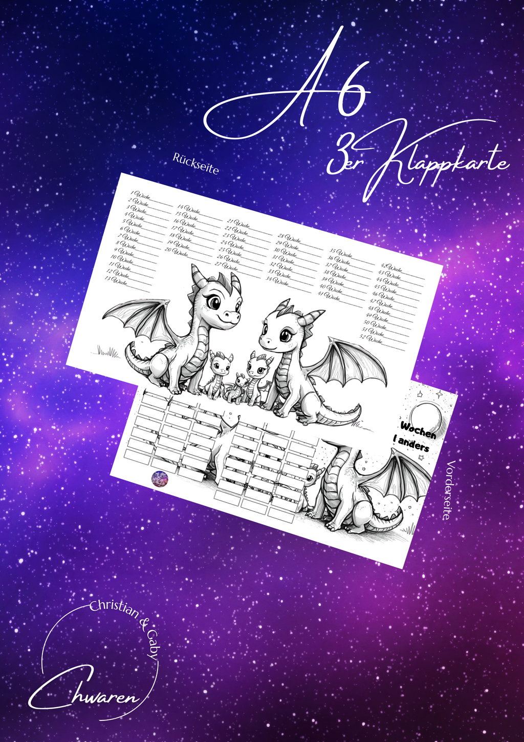 52 Wochen mal anders 3er Klappkarte zum besparen