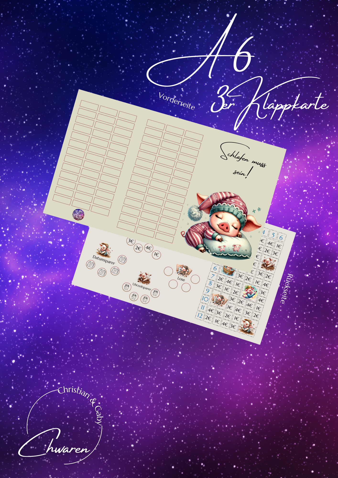 Schlafen muss sein 3er Klappkarte
