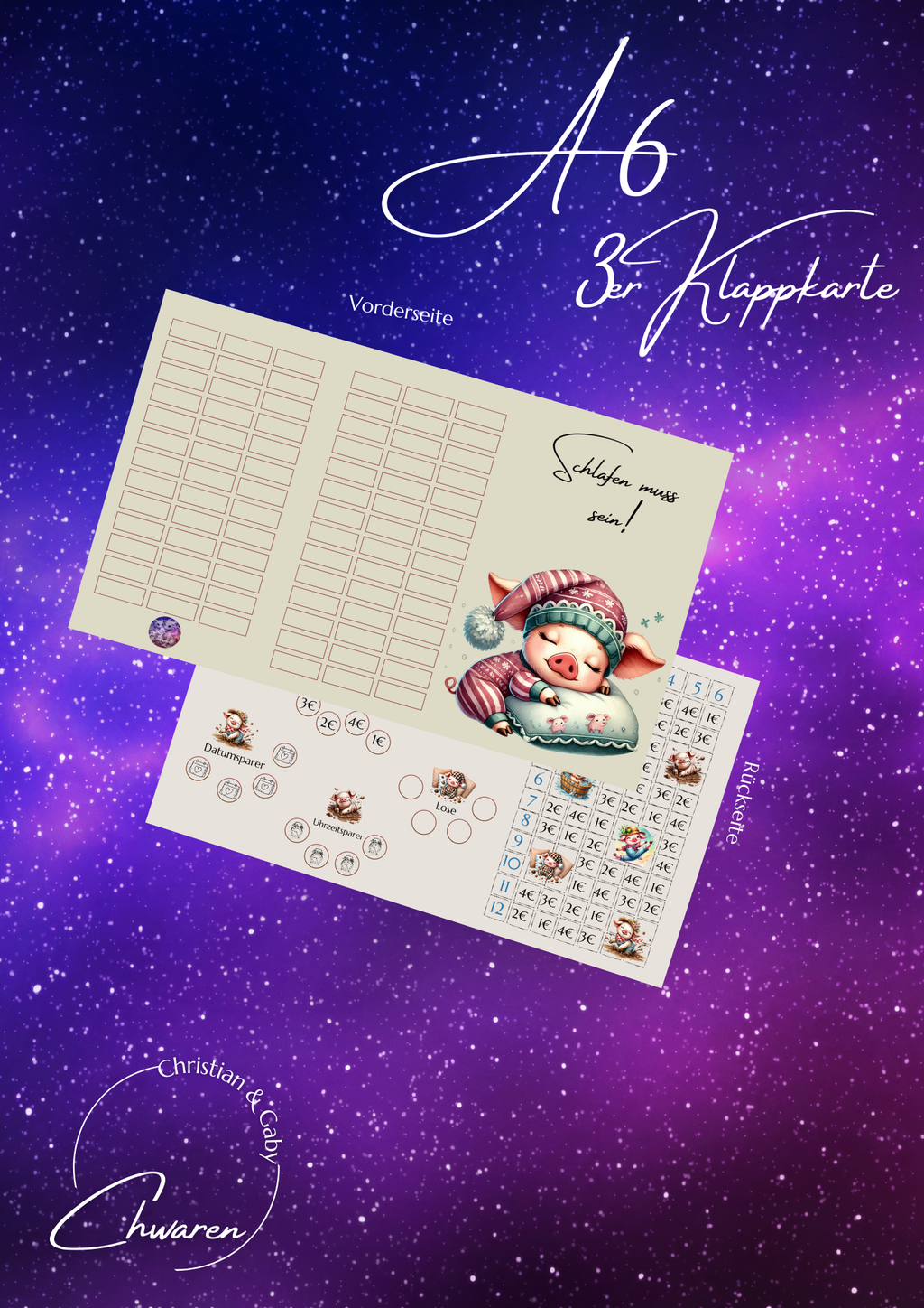 Schlafen muss sein 3er Klappkarte