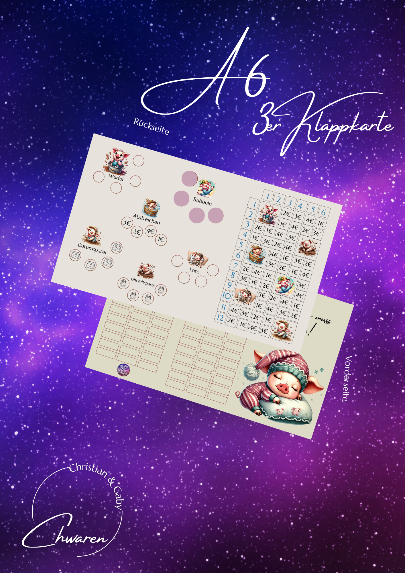 Schlafen muss sein 3er Klappkarte