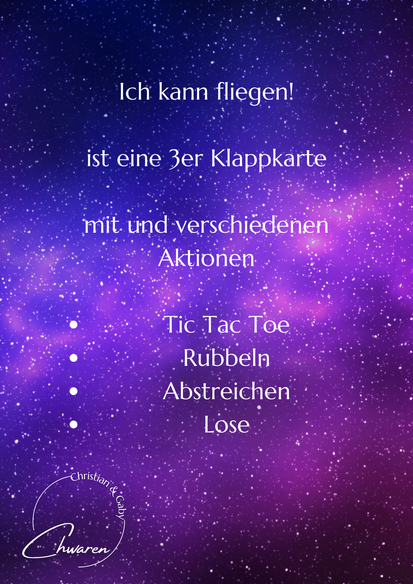 Ich kann fliegen 3er Klappkarte