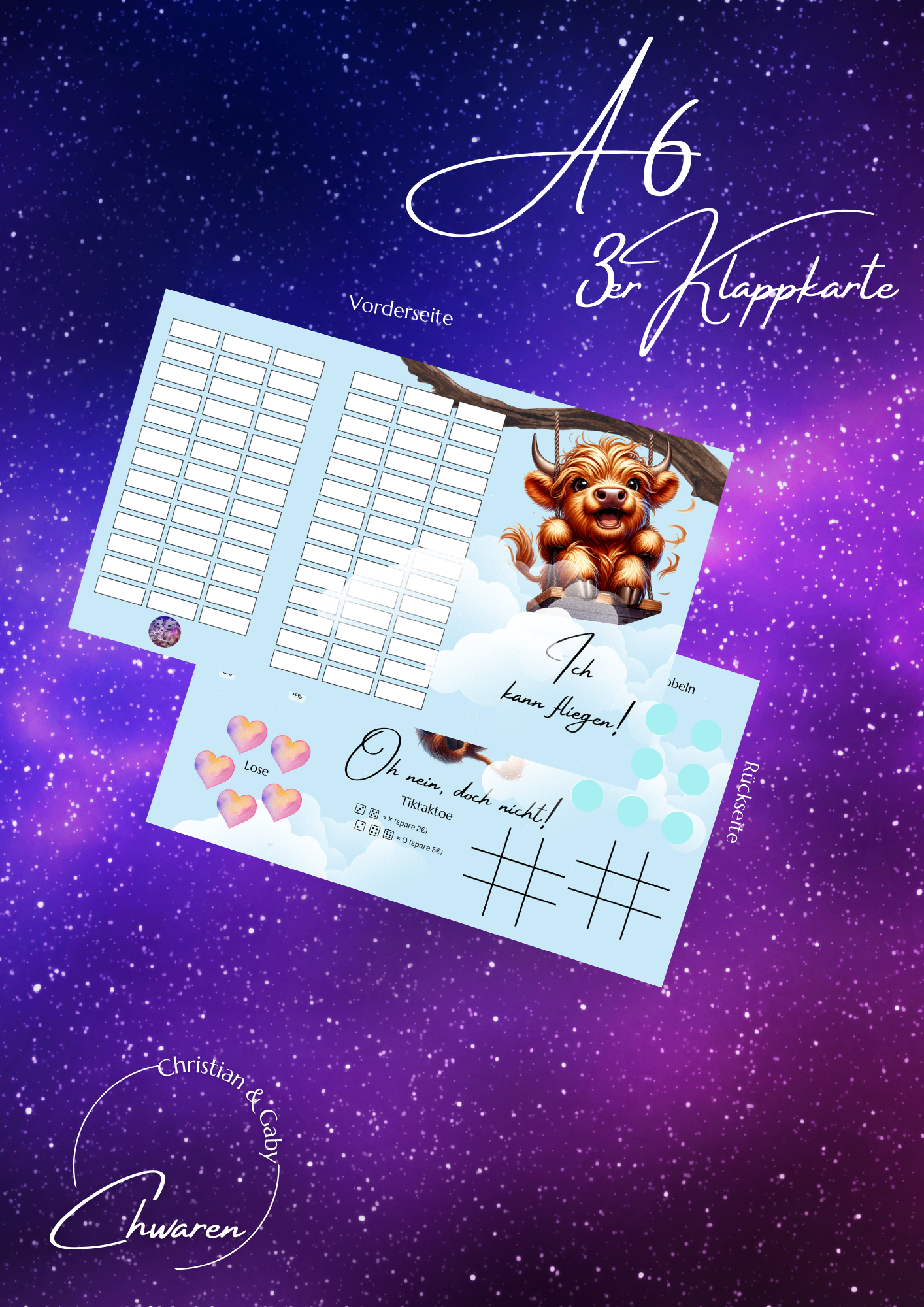 Ich kann fliegen 3er Klappkarte