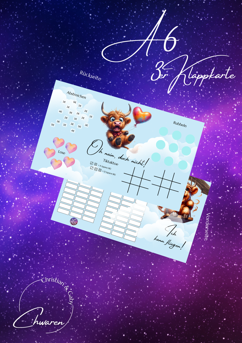 Ich kann fliegen 3er Klappkarte
