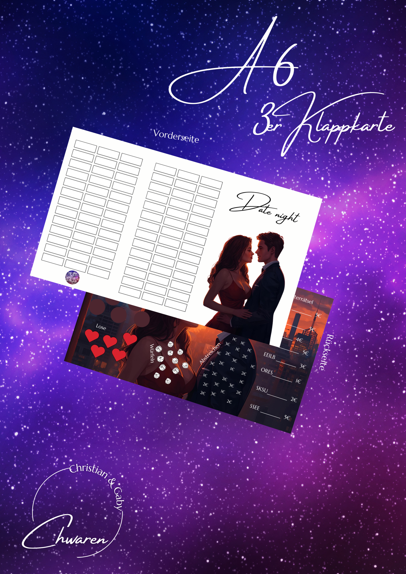 Date Night 3er Klappkarte