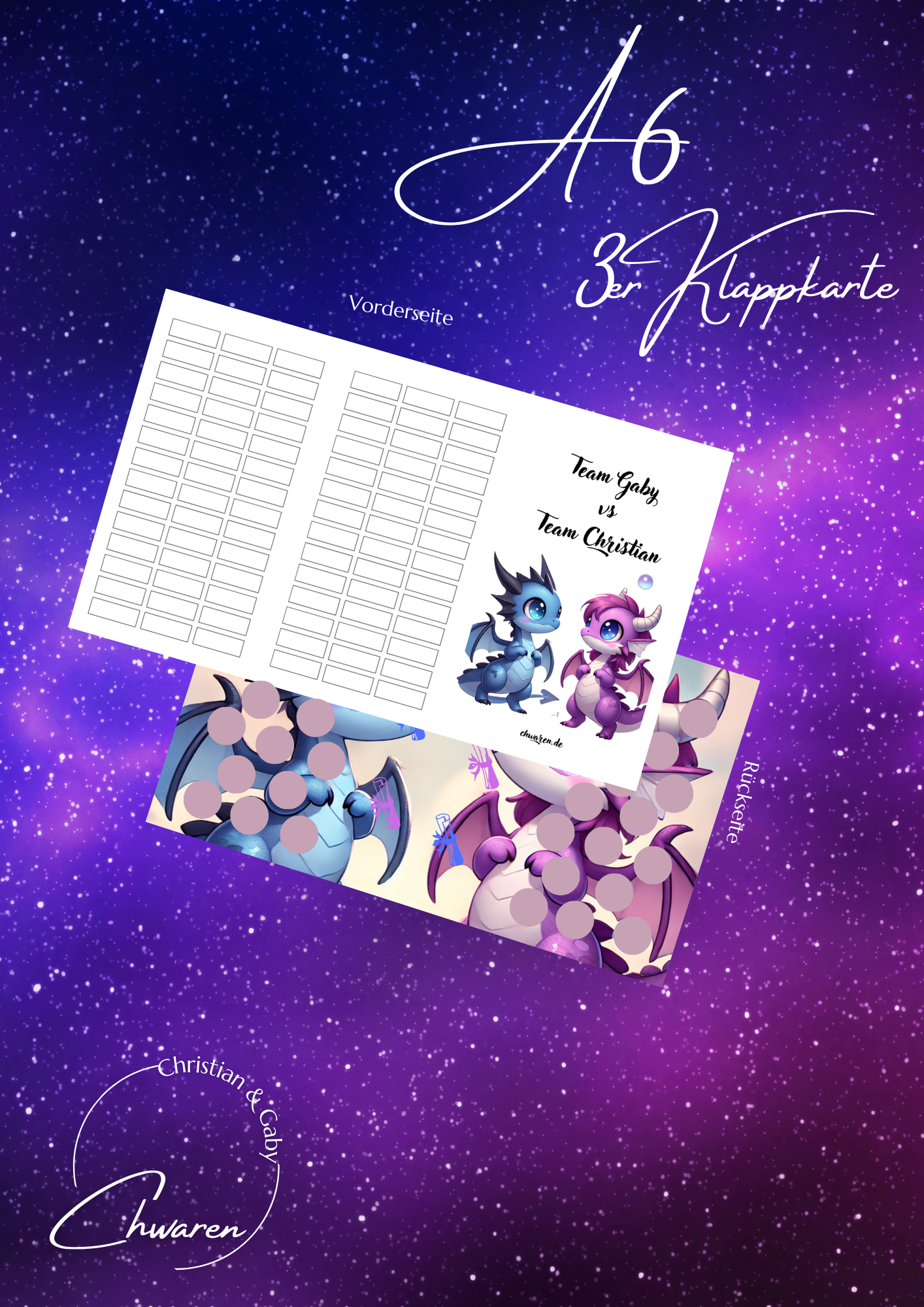 Team Gaby vs Team Christian er Klappkarte Teamchallenge 1.2.26