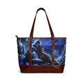 Mondschein Wölfe & Leopard Tragetasche — Mystische Wildtiere Handtasche für Tierliebhaber