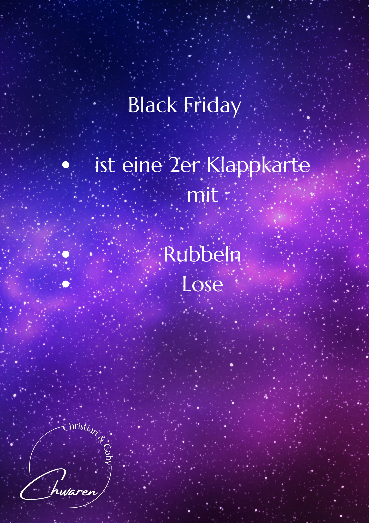 Black Friday Klappkarte A7