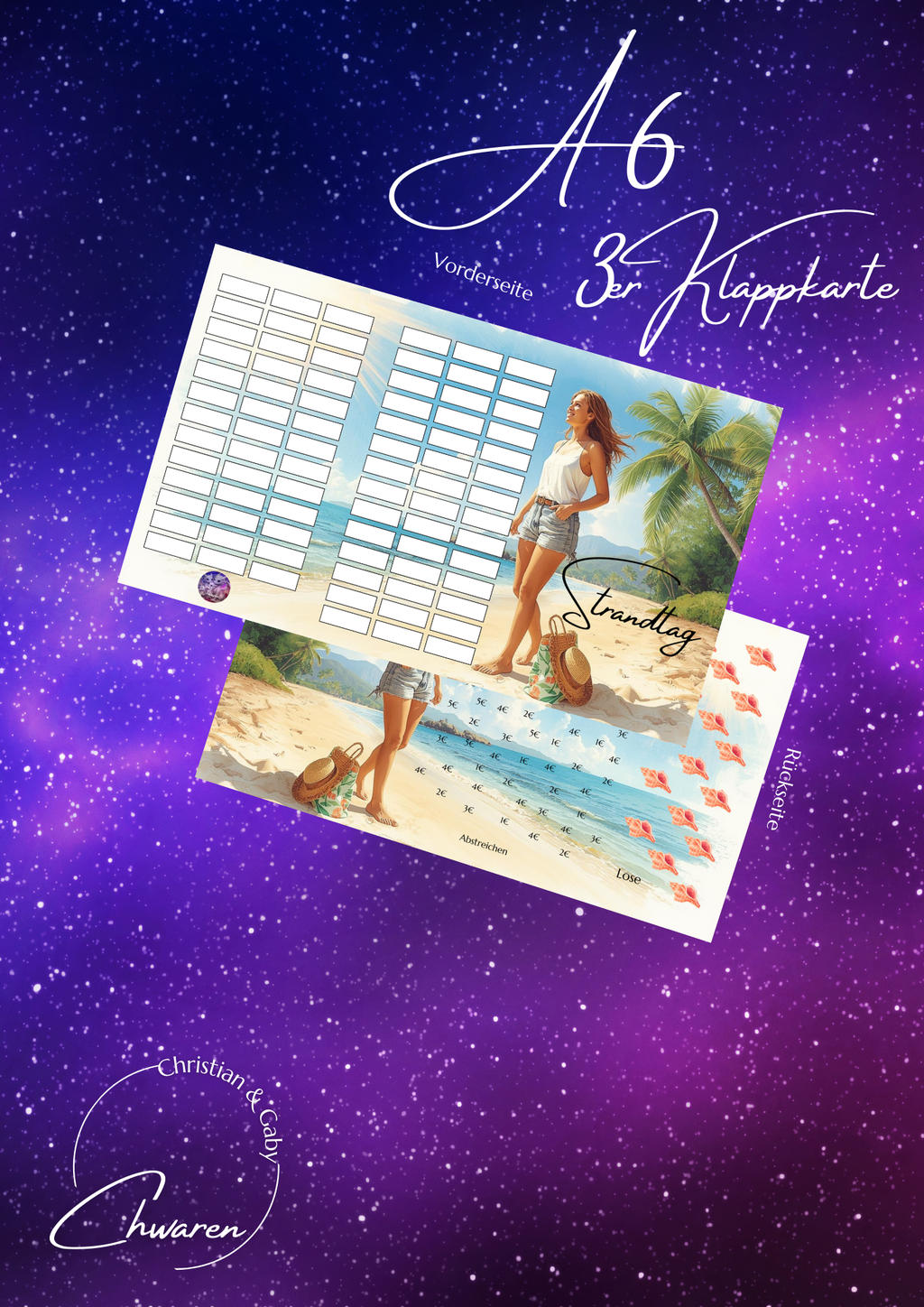 Strandtag 3er Klappkarte