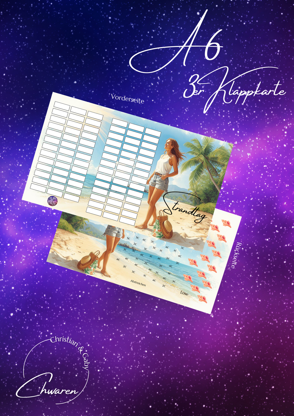 Strandtag 3er Klappkarte