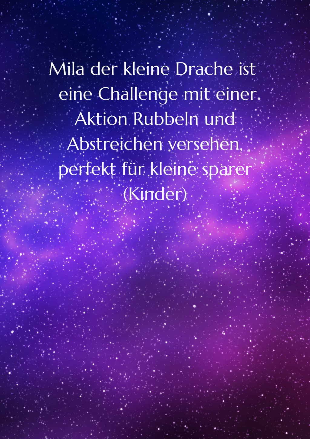 Mila der kleine Drache Kinderchallenge zum besparen