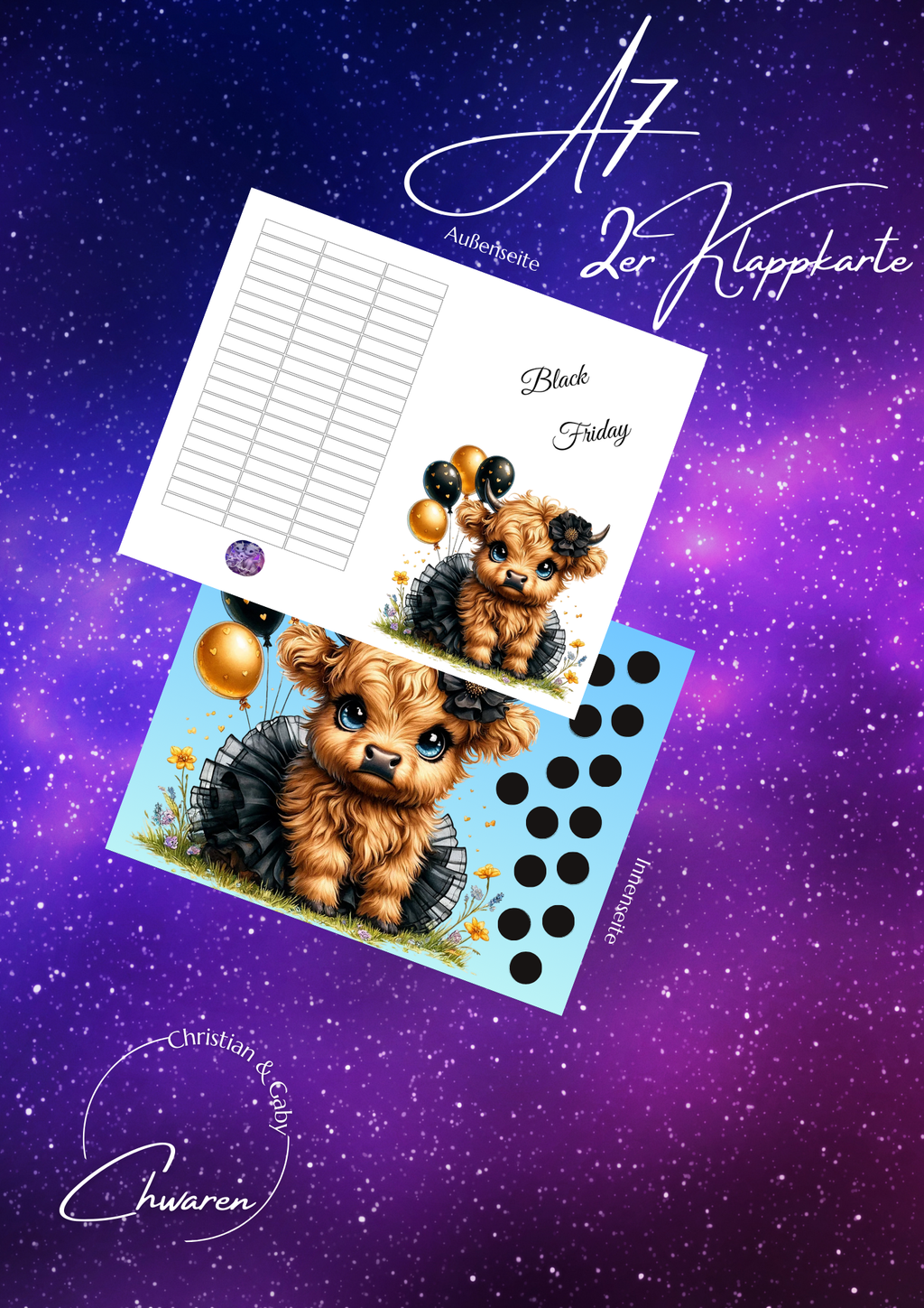 Black Friday Klappkarte A7