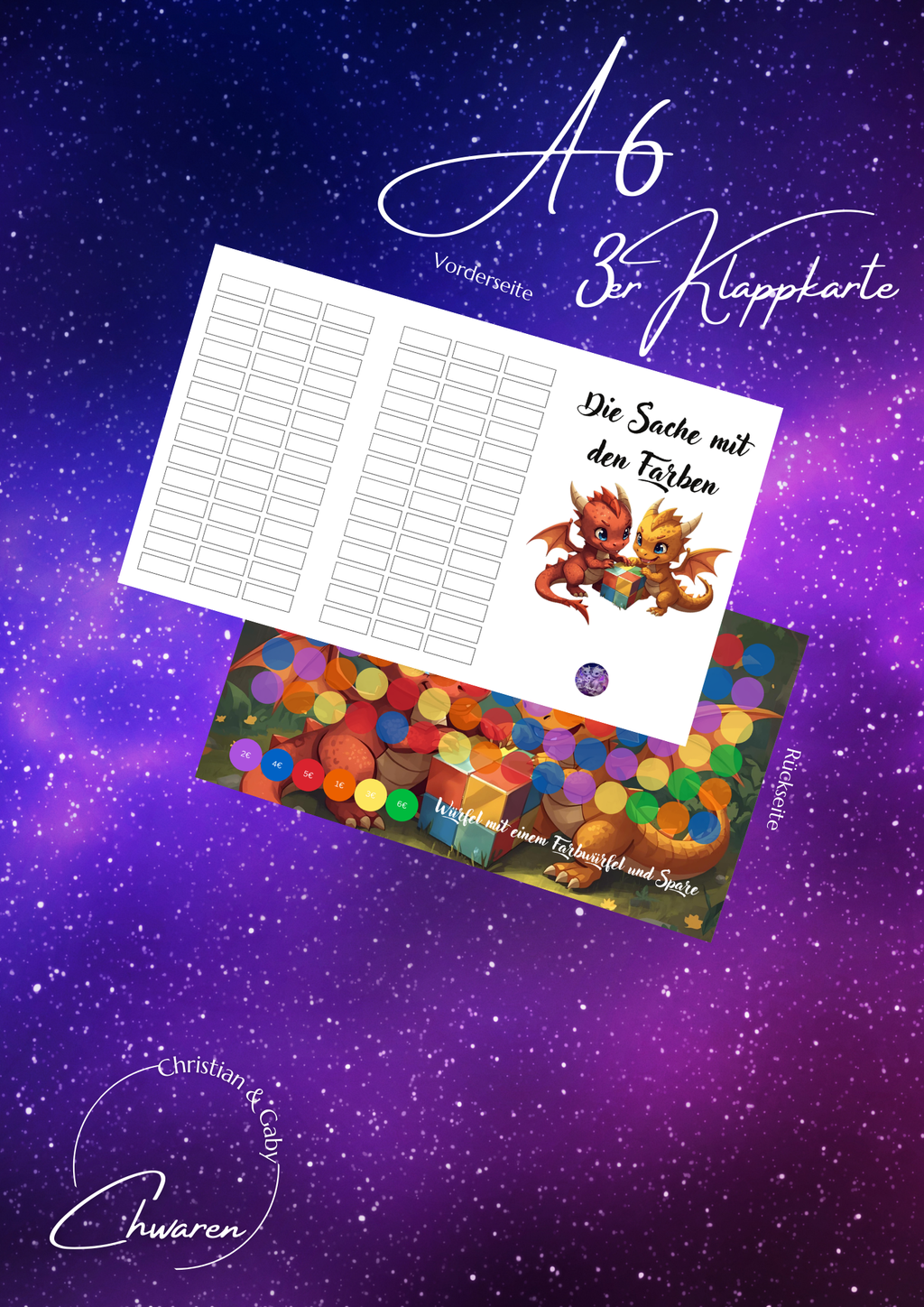 Die Sache mit den Farben 3er klappkarte