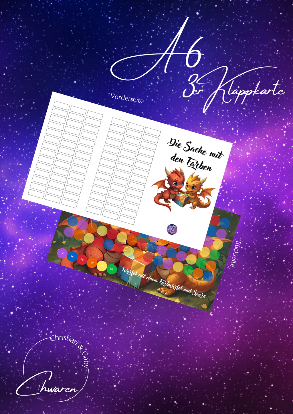 Die Sache mit den Farben 3er klappkarte