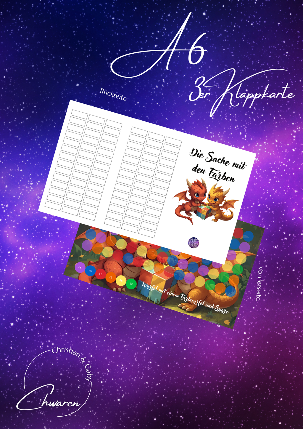 Die Sache mit den Farben 3er klappkarte