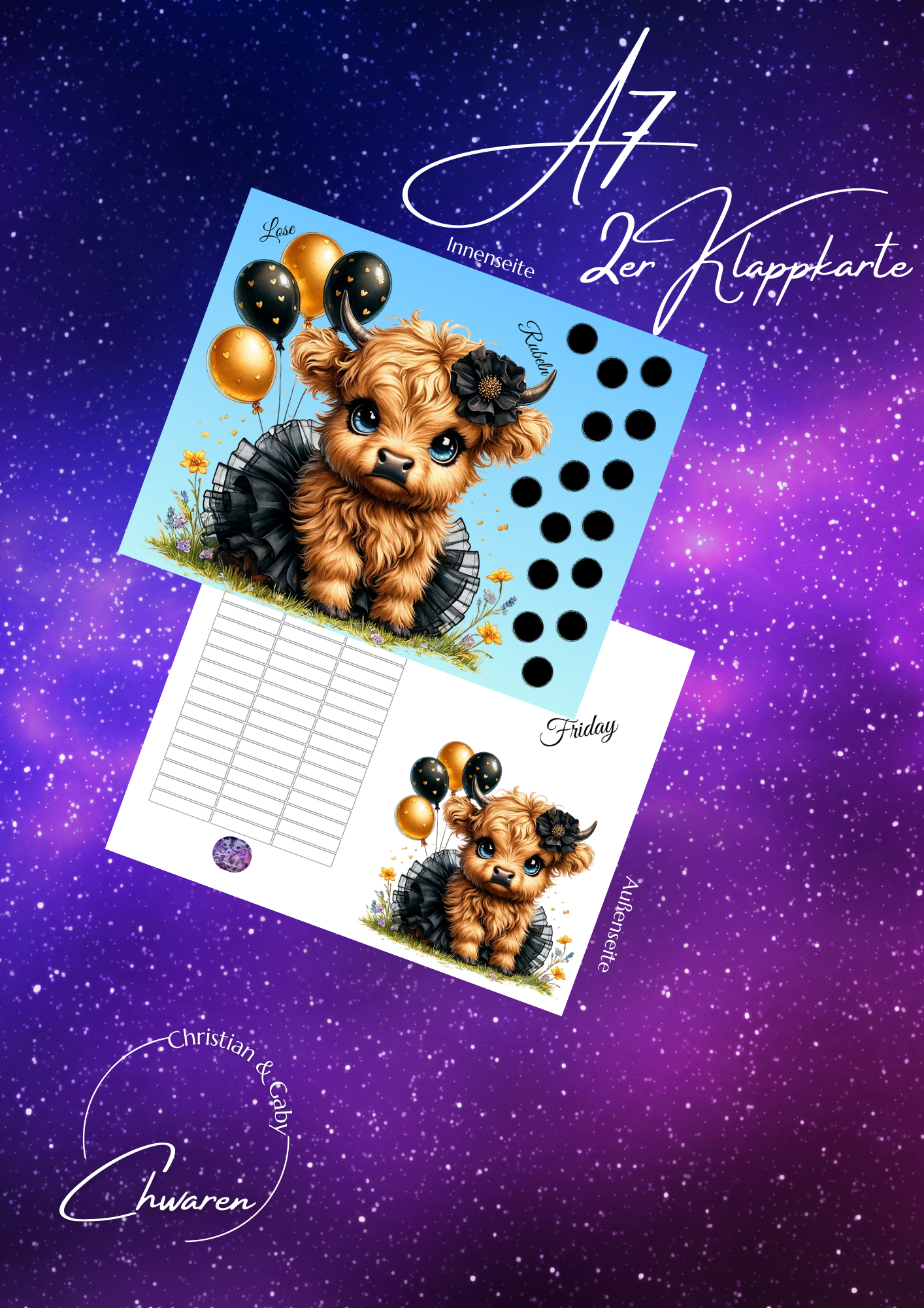 Black Friday Klappkarte A7