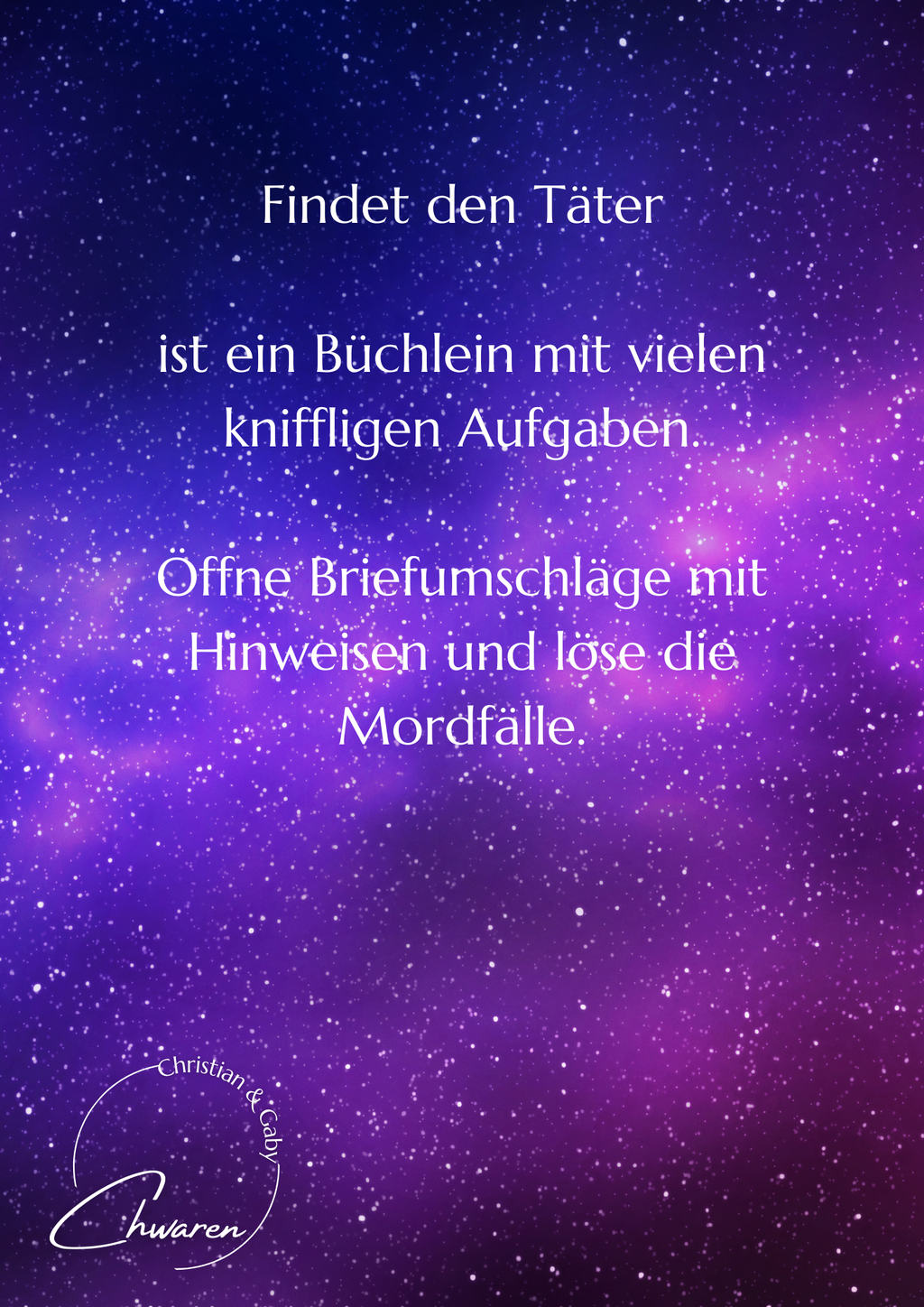 Finde den Täter Krimispiel zum Sparen