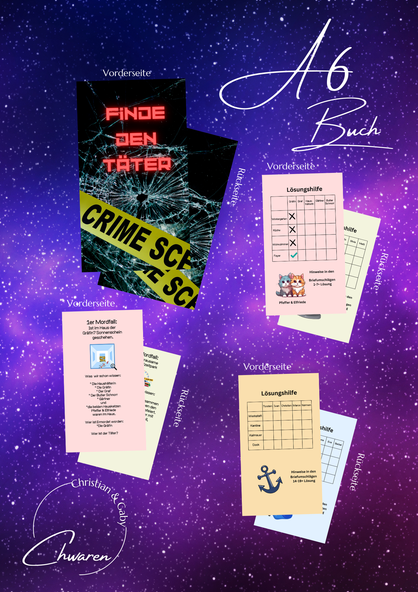 Finde den Täter Krimispiel zum Sparen