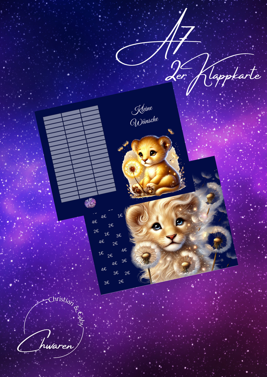 Kleine Wünsche Klappkarte A7