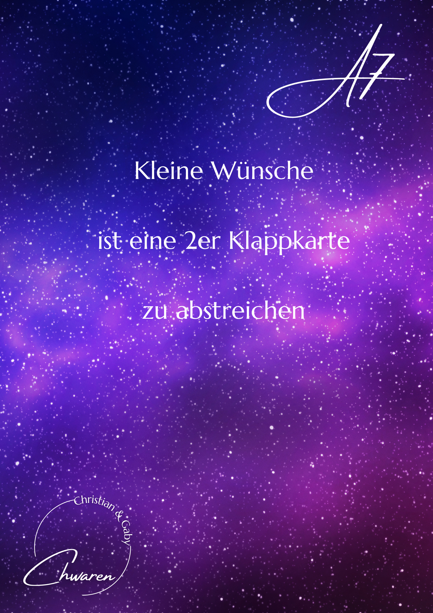 Kleine Wünsche Klappkarte A7