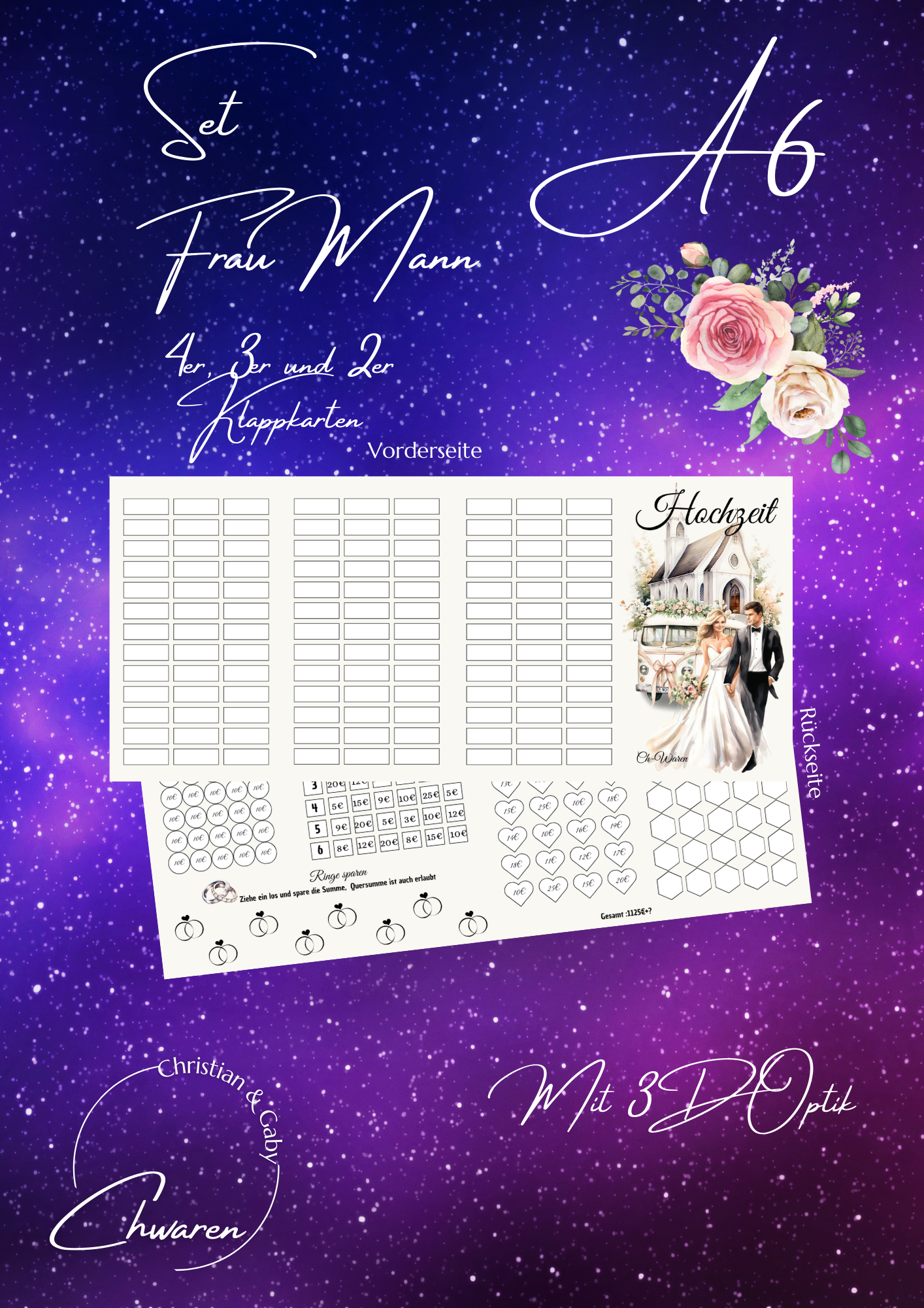 Hochzeitsset Frau Mann