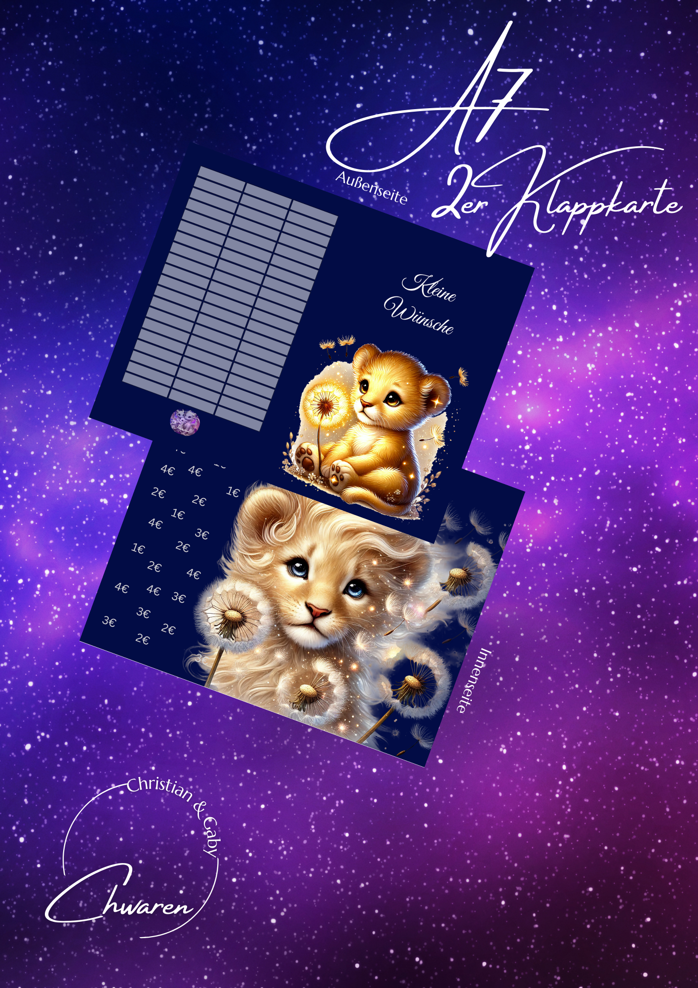Kleine Wünsche Klappkarte A7
