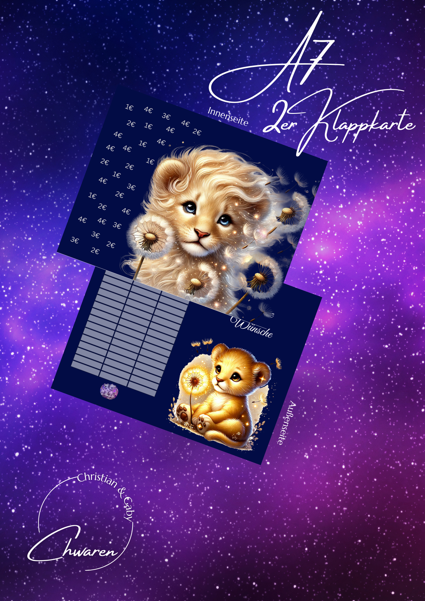 Kleine Wünsche Klappkarte A7