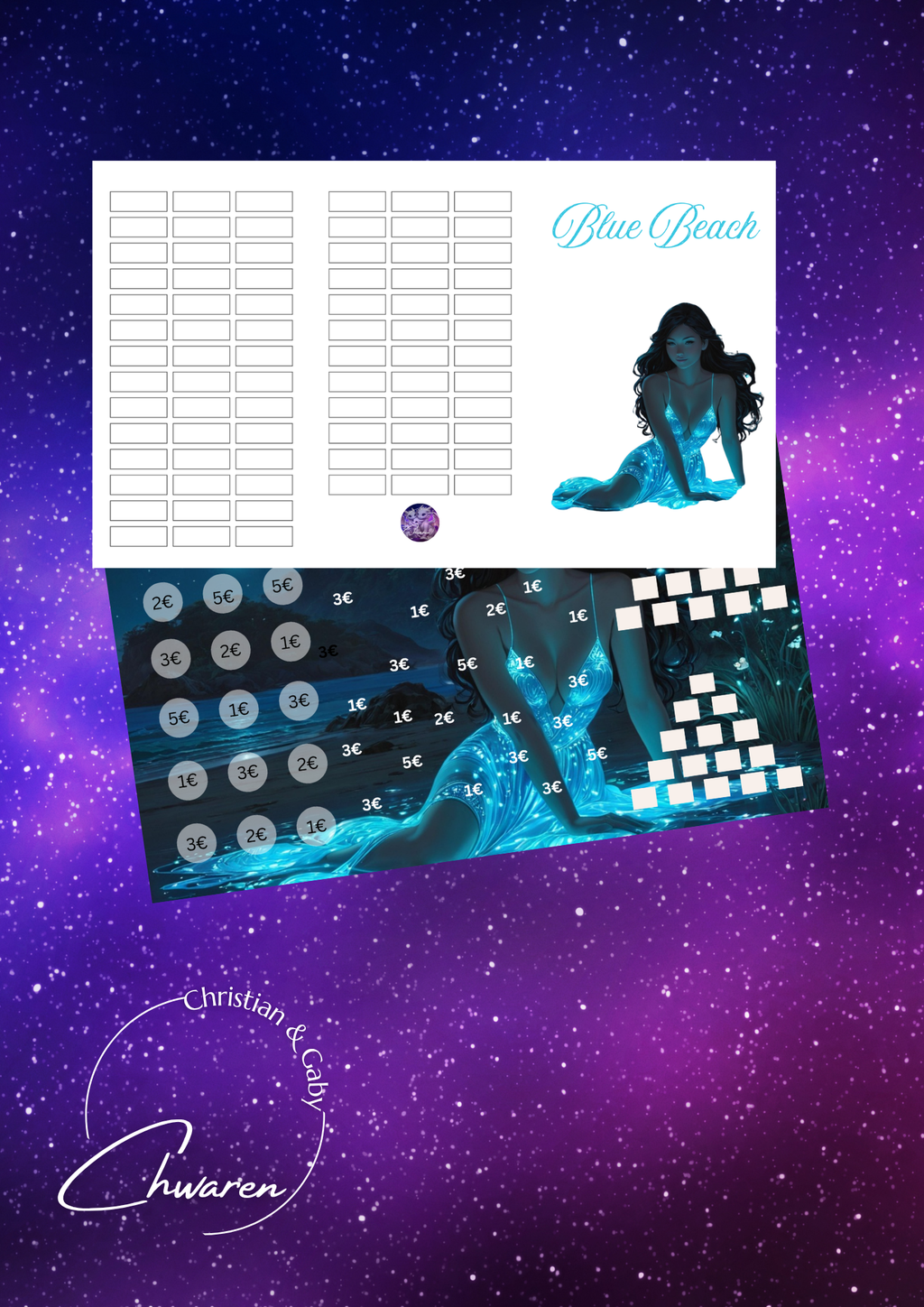 Blue Beach 3er Klappkarte zum besparen