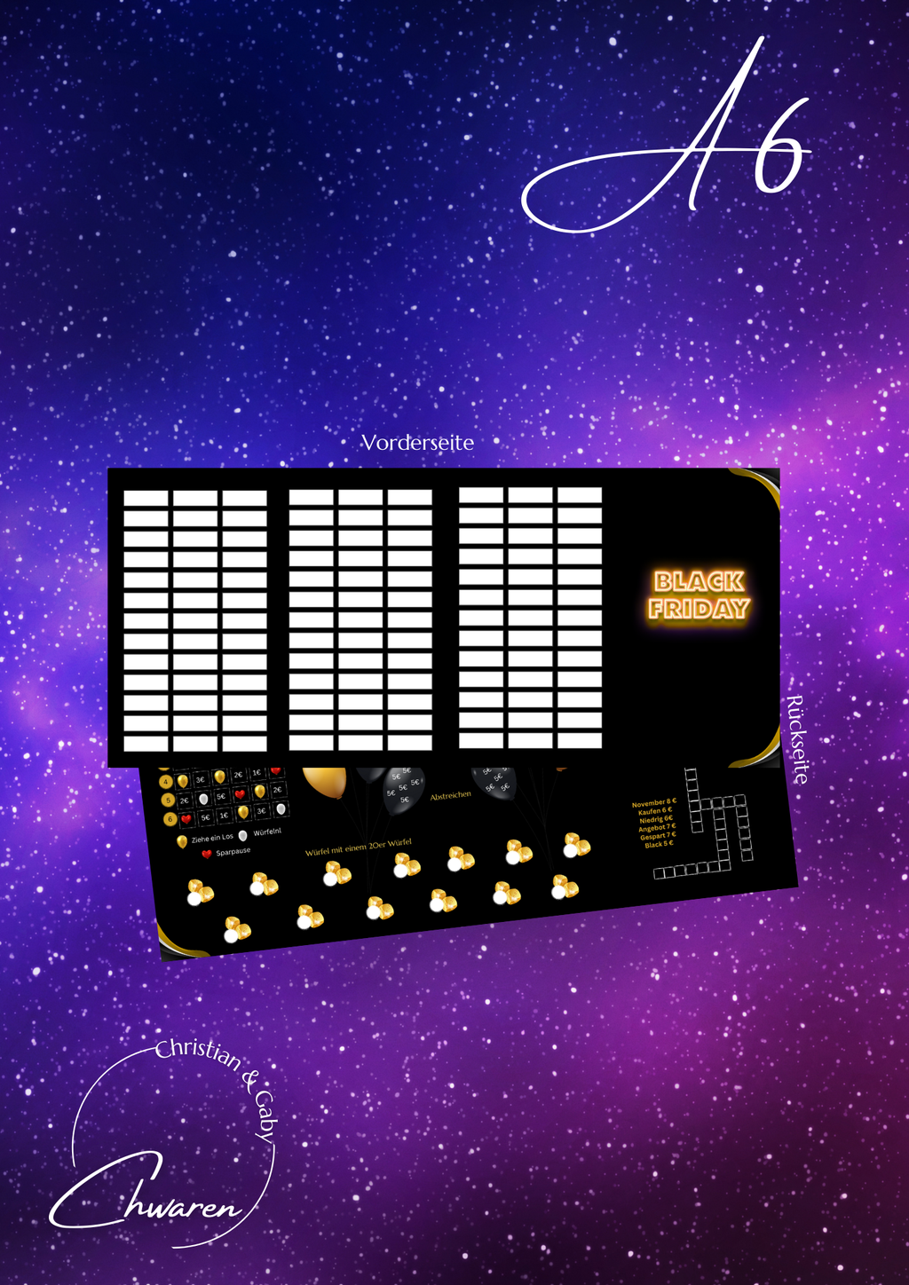 Black Friday 4er Klappkarte