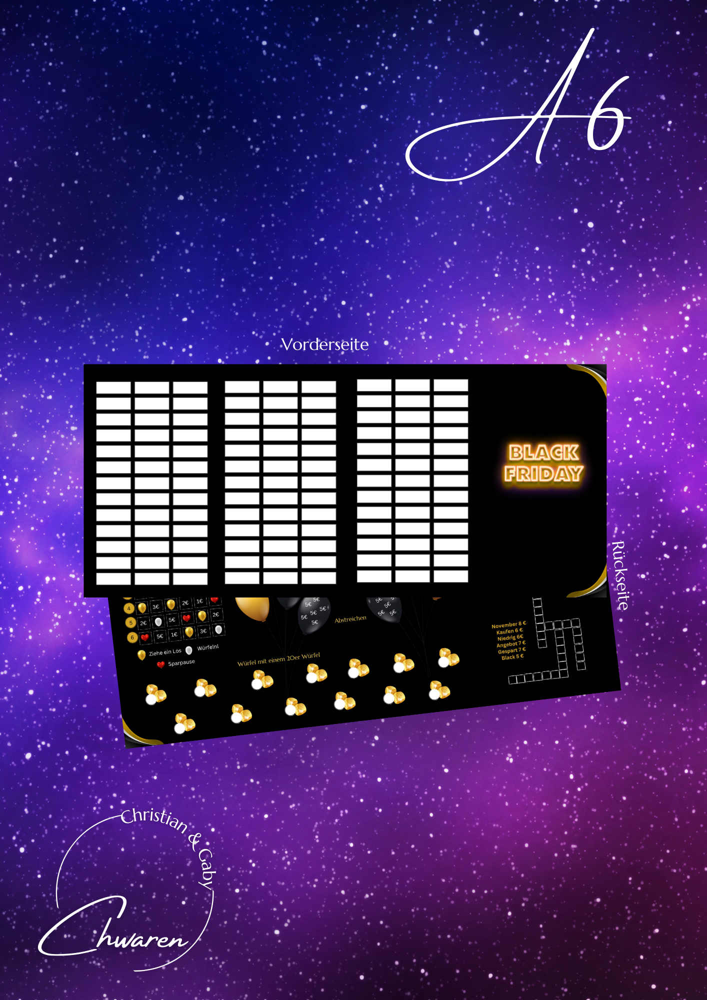 Black Friday 4er Klappkarte