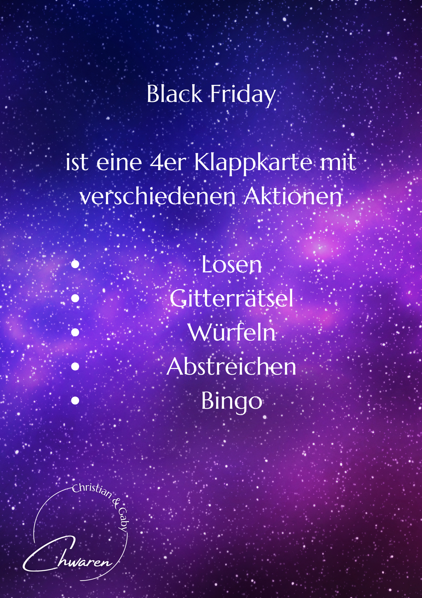 Black Friday 4er Klappkarte