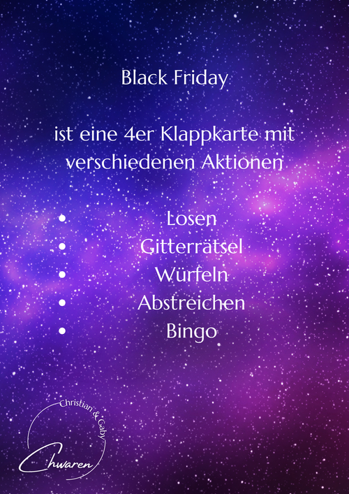 Black Friday 4er Klappkarte