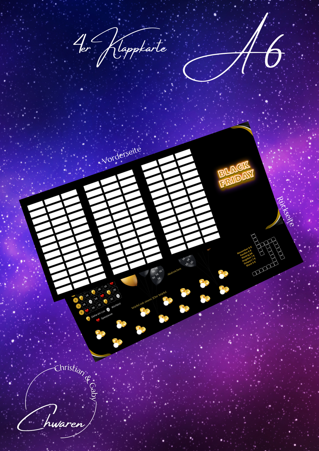 Black Friday 4er Klappkarte