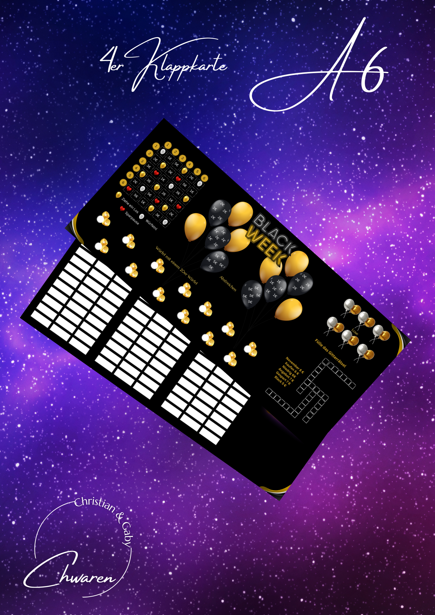 Black Friday 4er Klappkarte