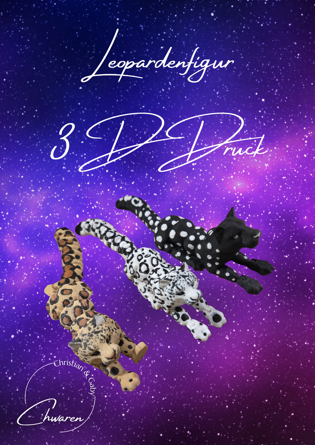 Leopardenfigur 3d Druck Figur