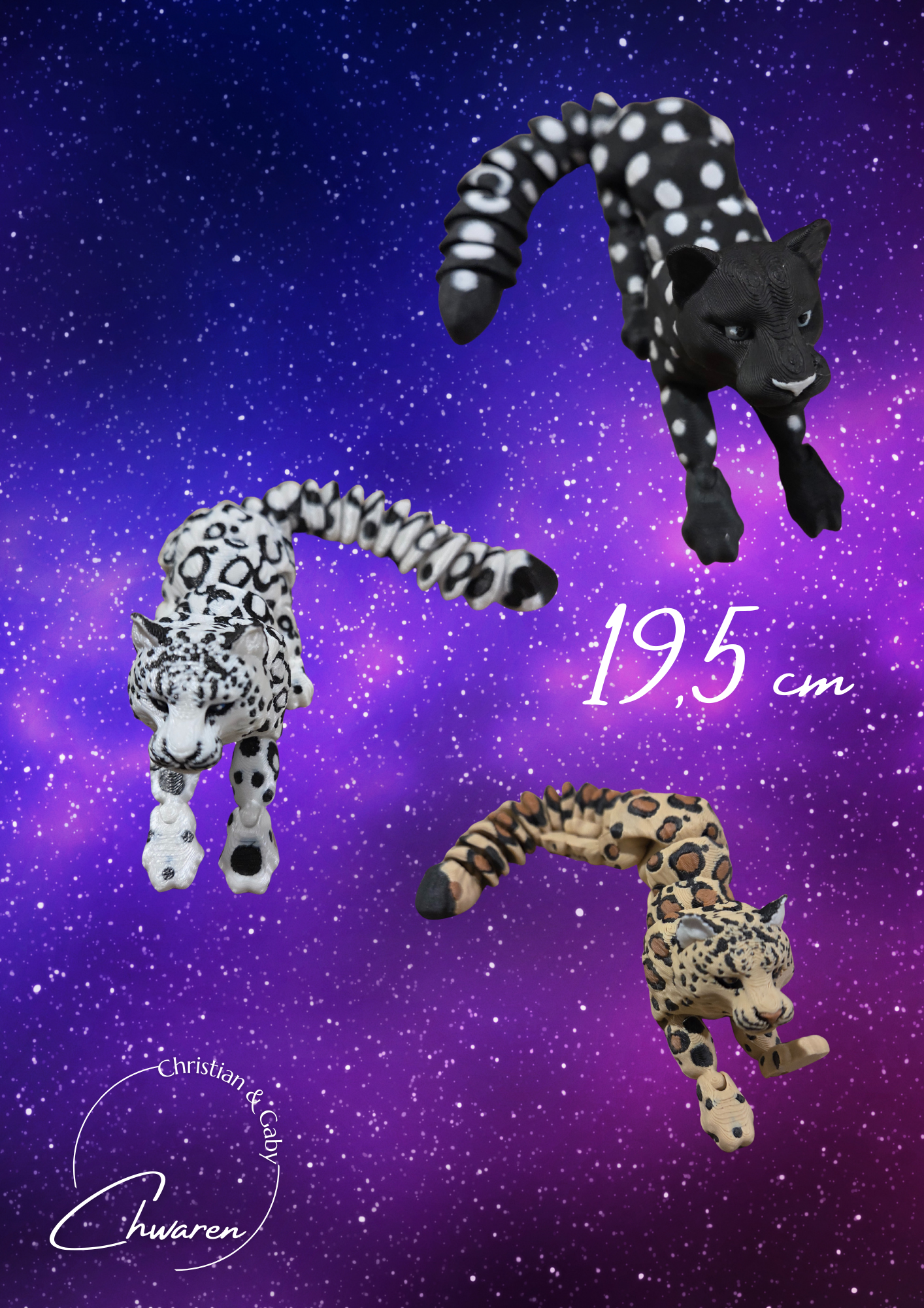 Leopardenfigur 3d Druck Figur