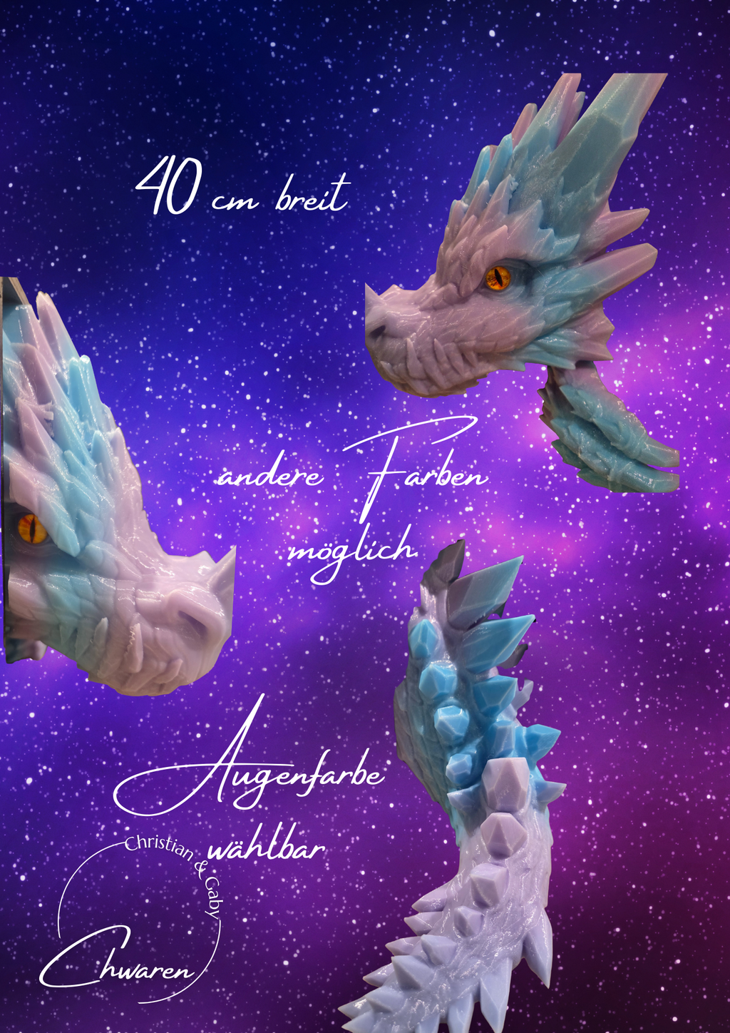 Buchstütze Kristalldrache