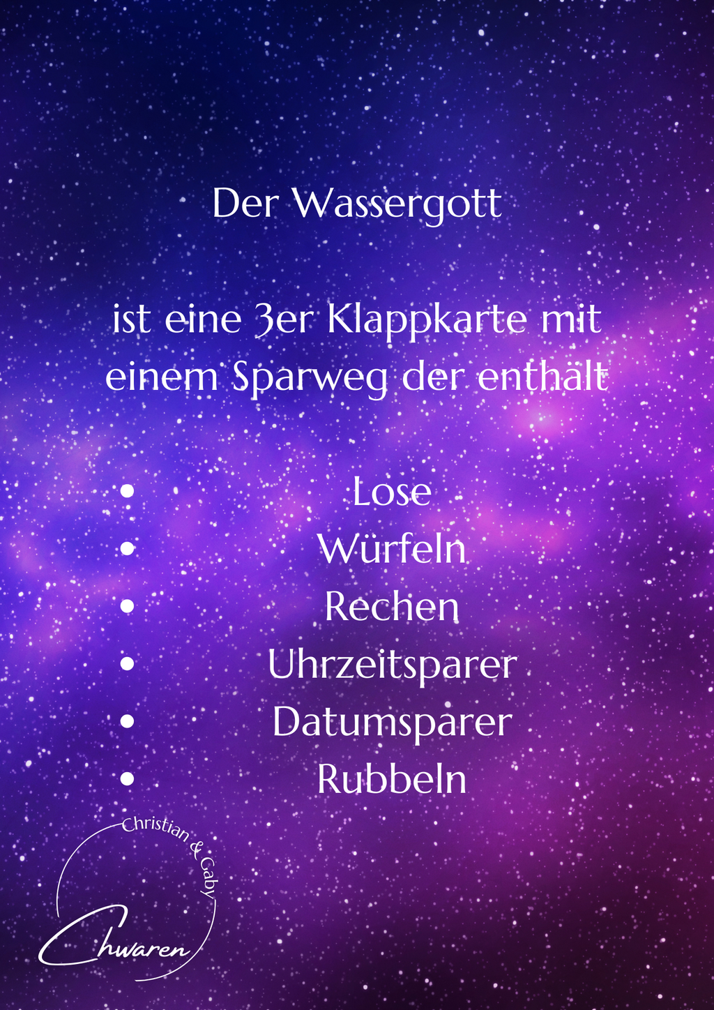 Der Wassergott 3er Klappkarte A7