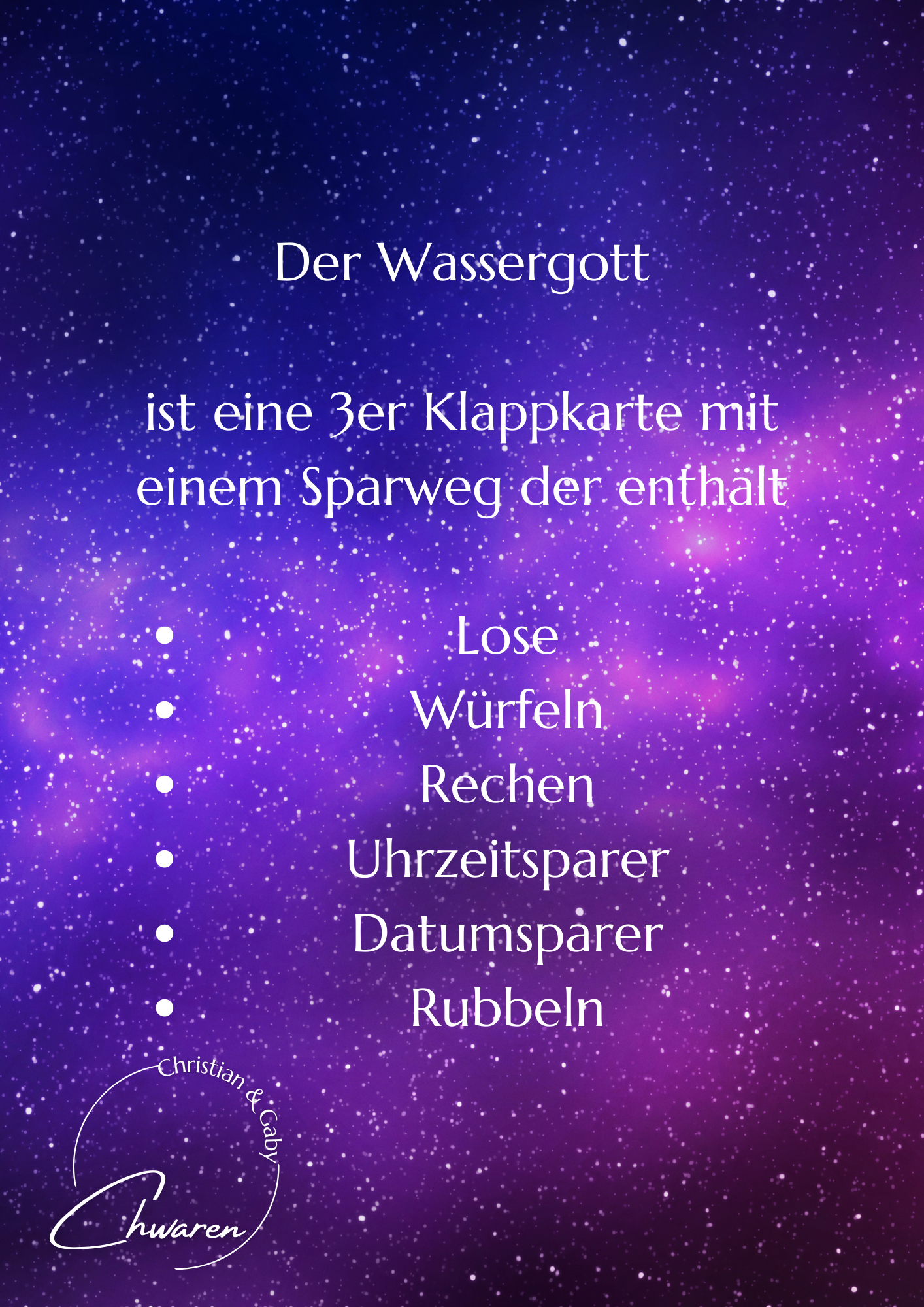 Der Wassergott 3er Klappkarte A7